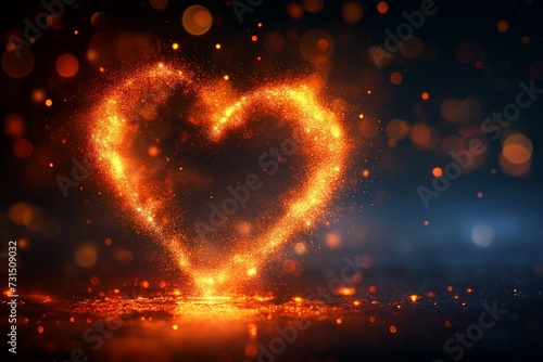 Heart Background light bokeh Valentine's Day Concept