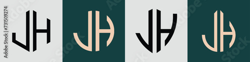 Creative simple Initial Letters JH Logo Designs Bundle. Free Download Creative simple Initial Letters JH Logo Designs Bundle. - GFXLoad
