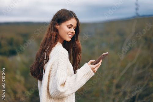 Mountain Woman: Phone Adventure in Nature