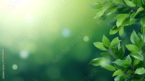 Spring season  vibrant green background