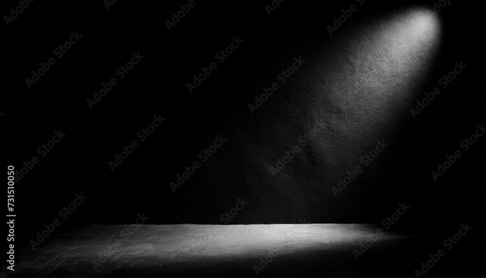Black anthracite background, white light, space for text - obrazy, fototapety, plakaty 