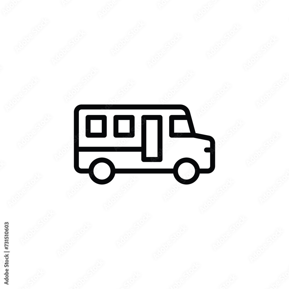 School bus icon vector