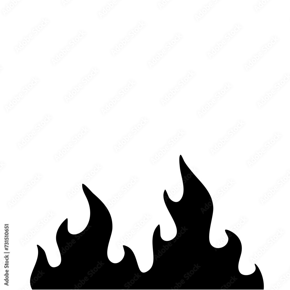 Fire Flames Icons Vector