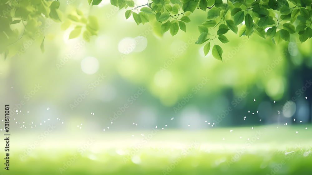 Spring season, vibrant green background Spring season, vibrant green background
