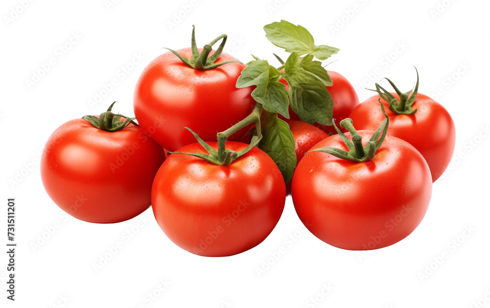 Isolated Tomatoes with White Background