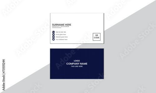 Double-sided Horizontal Vector Black White Minimalist modern creative simple vector design Vector illustration Luxury red New visiting card  Business Card Design.