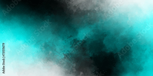 Cyan Black dirty dusty clouds or smoke blurred photo empty space.abstract watercolor horizontal texture ice smoke,ethereal,vintage grunge smoke isolated vector desing. 