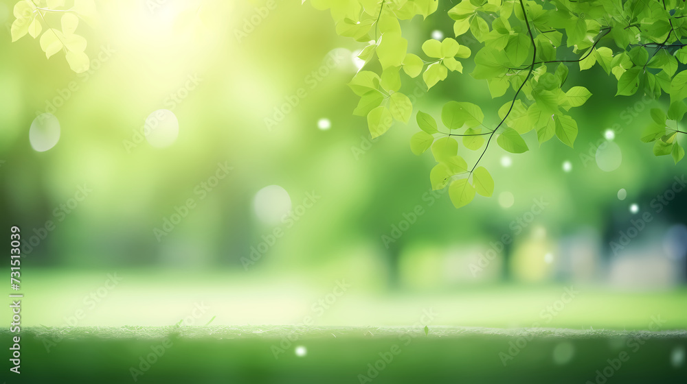 Spring season, vibrant green background Spring season, vibrant green background