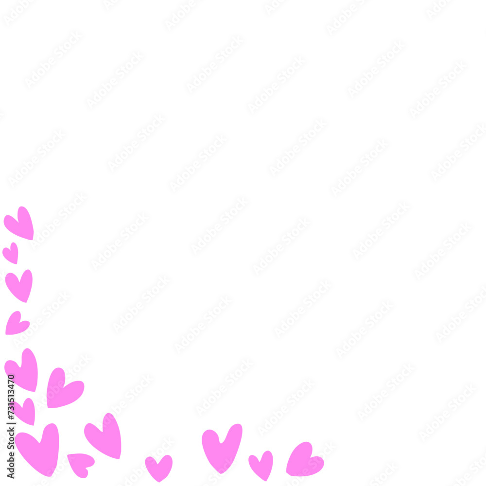 Pink Heart Corner Border Pink Heart Corner Border