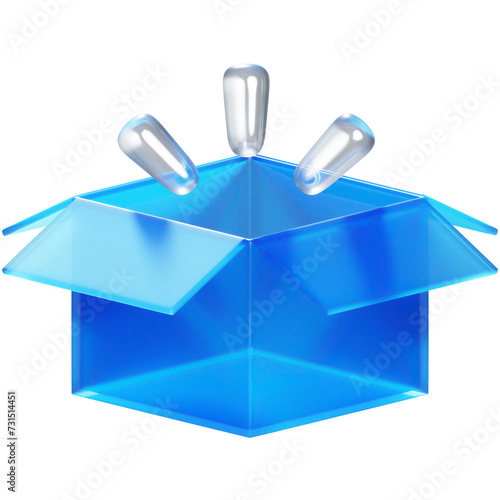 Empty Box 3D Icon