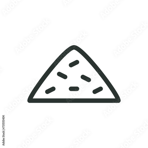 Compound feed isolated icon, animal feed heap vector symbol with editable stroke