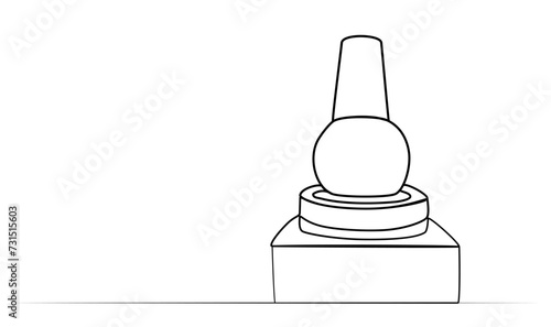 continuous drawing of foundation in one line illustration