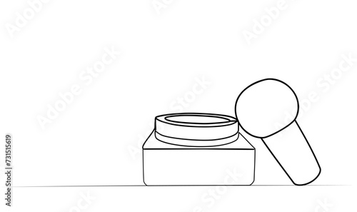 continuous drawing of foundation in one line illustration