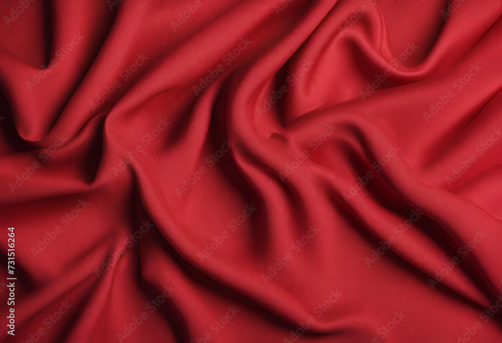 Luxury red satin fabric cloth abstract background, Red fabric texture background Luxury red satin fabric cloth abstract background, Red fabric texture background