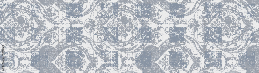 Fototapeta premium Vector damask seamless pattern element. Elegant luxury texture for wallpapers, backgrounds and page fill.