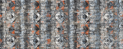 Abstract kilim retro coastal decorative diamond textile texture linen checkered concept geo art runner rug pattern design for scarf, carpet, curtain, curtain, pillow . home textile digital vector