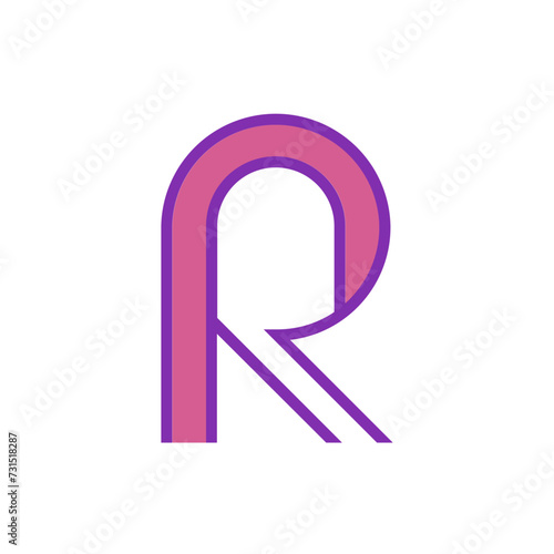 Monogram R design vector logo. Monogram initial letter mark R logo design. Monogram design vector logo. Monogram initial letter mark R logo design. Simple R monogram. Monogram R design logo