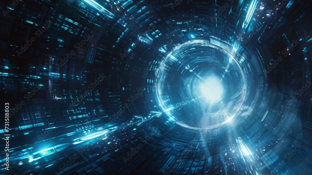 Futuristic background portal tunnel Futuristic background portal tunnel