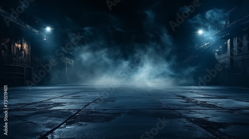 Dark street, asphalt abstract dark blue background