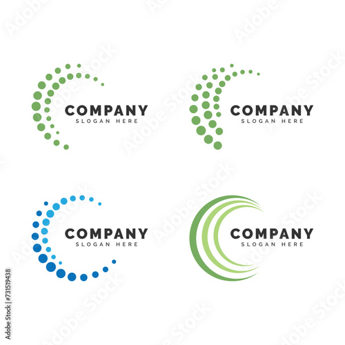 Circle logo template. Circular icon design