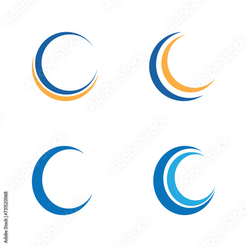 Circle logo template. Circular icon design