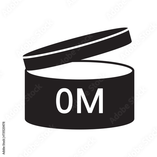PAO cosmetic icon, mark of period after opening. Expiration time after package opened, back label. 0 month expirity on white background, vector illustration.  eps. jpg. png