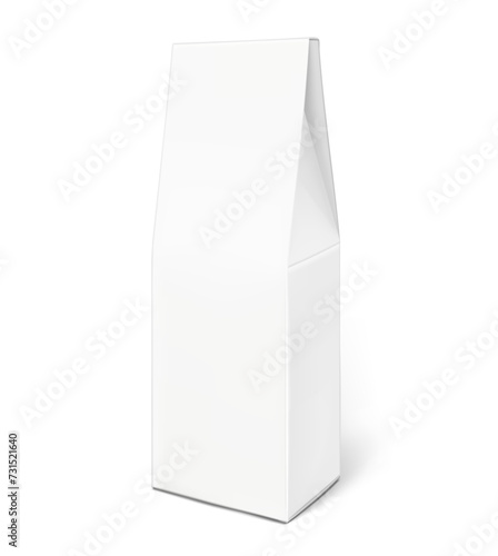 Pinch top box for bottle. Vector illustration isolated on white background. Ready and simple to use for your design. EPS10.