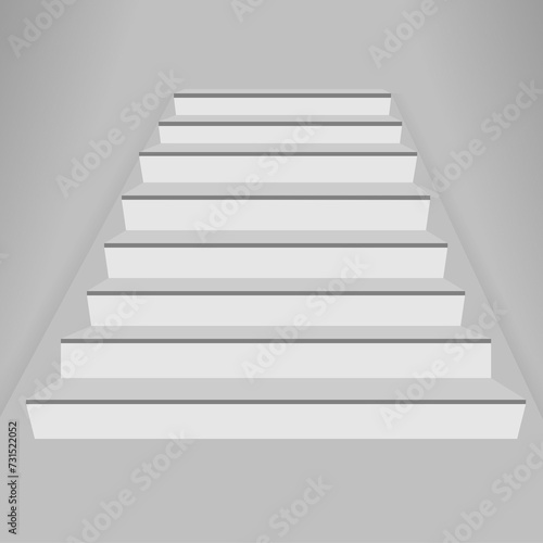 staircase in the house 3d interior staircases isolated on white background. the stair steps collection  