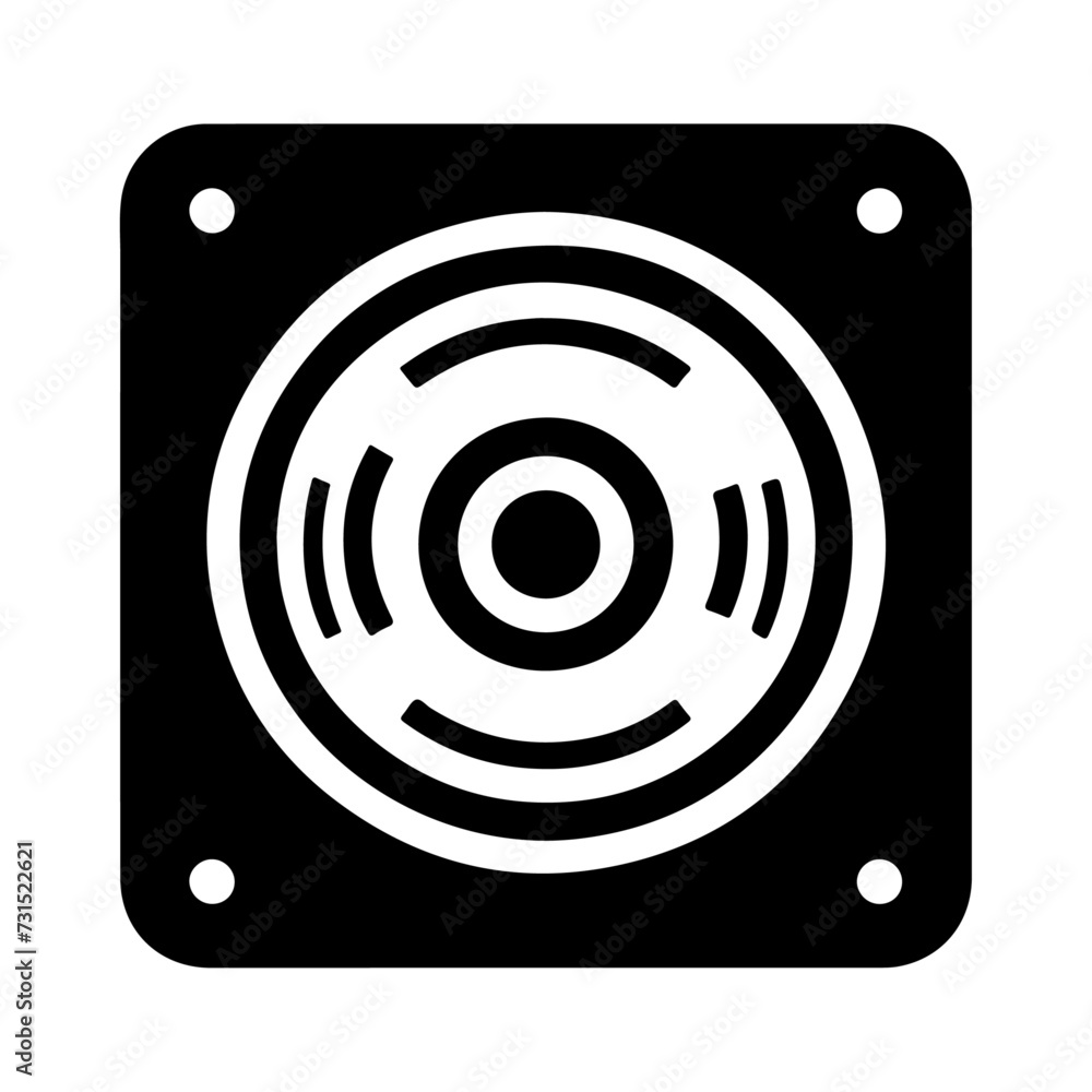 loud Speaker sound icon symbol, flat illustration, silhouette, white background loud Speaker sound icon symbol, flat illustration, silhouette, white background