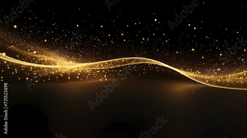 3D golden luxury elements for award ceremony background and podium photo