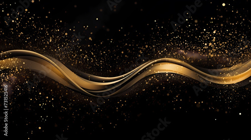 Award ceremony background, golden glitter light effect decoration and bokeh