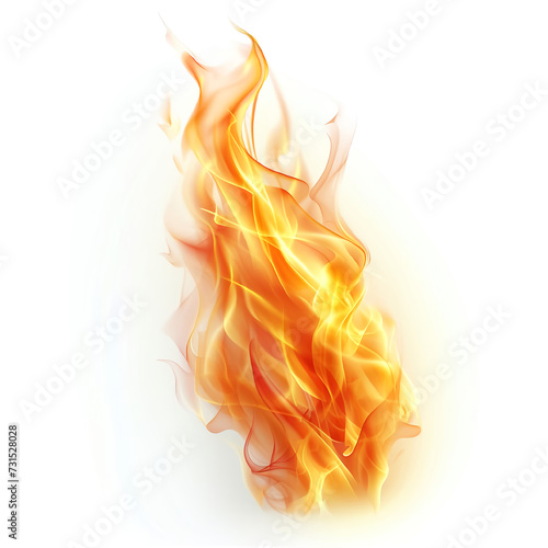Realistic Image of a Narrow Flame Isolated on a Transparent Background. A Detailed Illustration Capturing the Intensity and Beauty of a Singular Fire Element