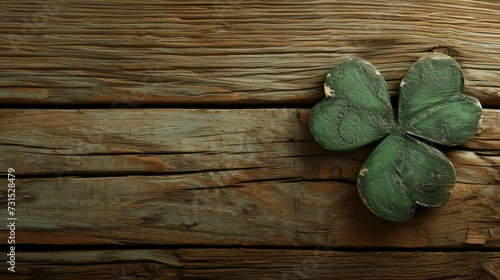 Elegant close-up of a four-leaf clover isolated on a dark background, symbolizing good luck and fortune