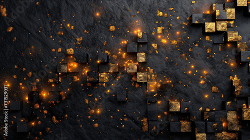 Rusty Metal Texture with Grunge Red and Black Elements in Dark Background  Generative Ai Illustration.