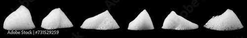 Foto white foam soap, shampoo bubble isolated on a black background
