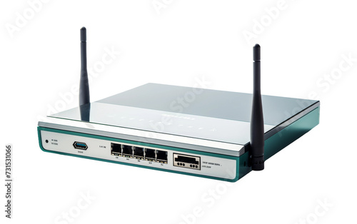 Standalone High-Speed Wi-Fi Router for Seamless Internet Connection on White Background.