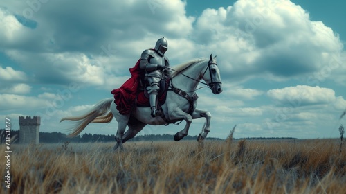 Galloping Prince: Noble Rider in Armor