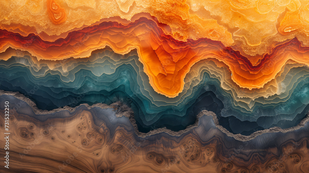 Abstract wood and colored epoxy resin texture background. Captivating image for printing. Contemporary art. Intricate details. Rich colors Abstract wood and colored epoxy resin texture background. Captivating image for printing. Contemporary art. Intricate details. Rich colors