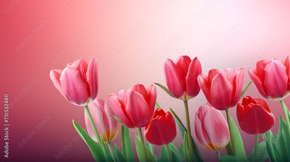 Fototapeta premium women's day background, floral border background