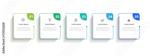 Infographic template vector element with 4 step process layout suitable for web presentation and business information