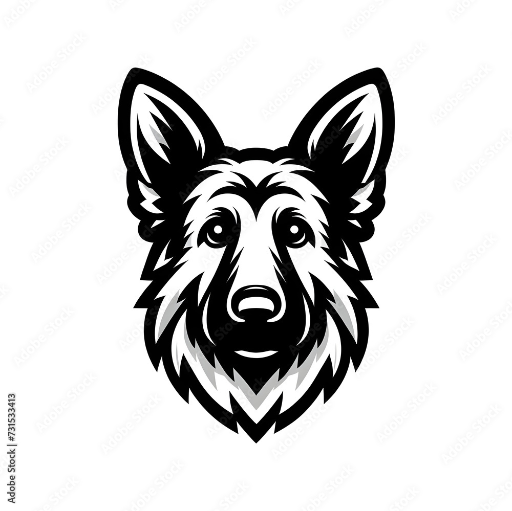 Fototapeta premium flat logo of Vector dog illustration 