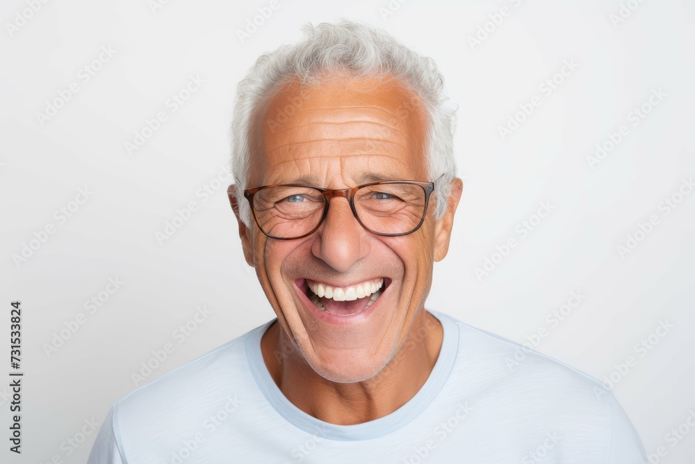 Portrait of a Smiling Senior Man with White Hair Portrait of a Smiling Senior Man with White Hair