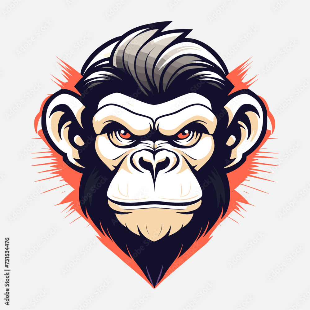 portrait of a monkey head