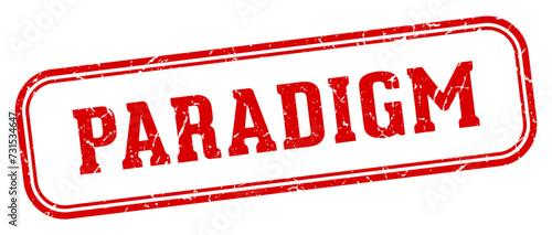 paradigm stamp. paradigm rectangular stamp on white background
