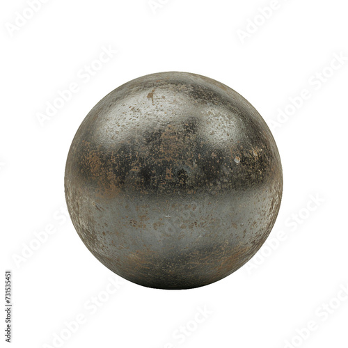 Cannonball, isolated object, transparent background.