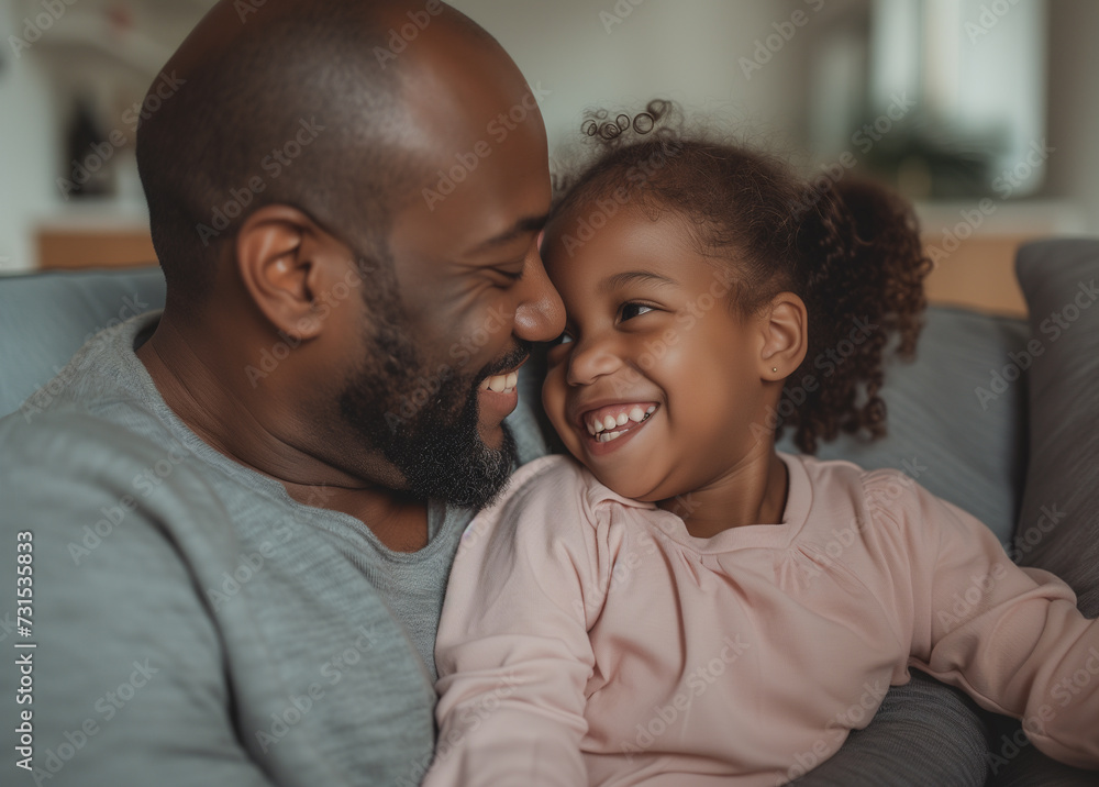 Joyful Moments: Father and Daughter Bonding at Home Joyful Moments: Father and Daughter Bonding at Home
