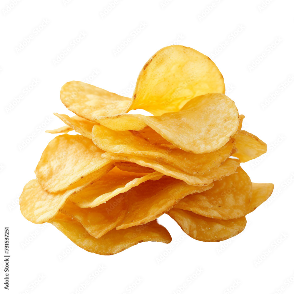 Chips, isolated object, transparent background. Chips, isolated object, transparent background.