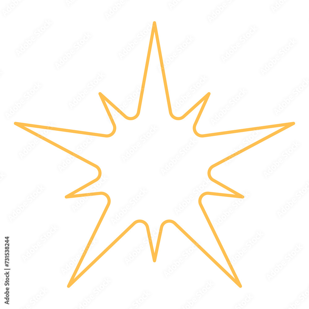 abstract outline star element abstract outline star element