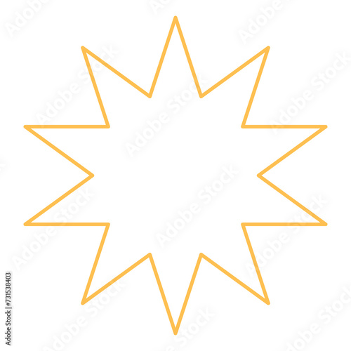 star sparkle Outline element decoration