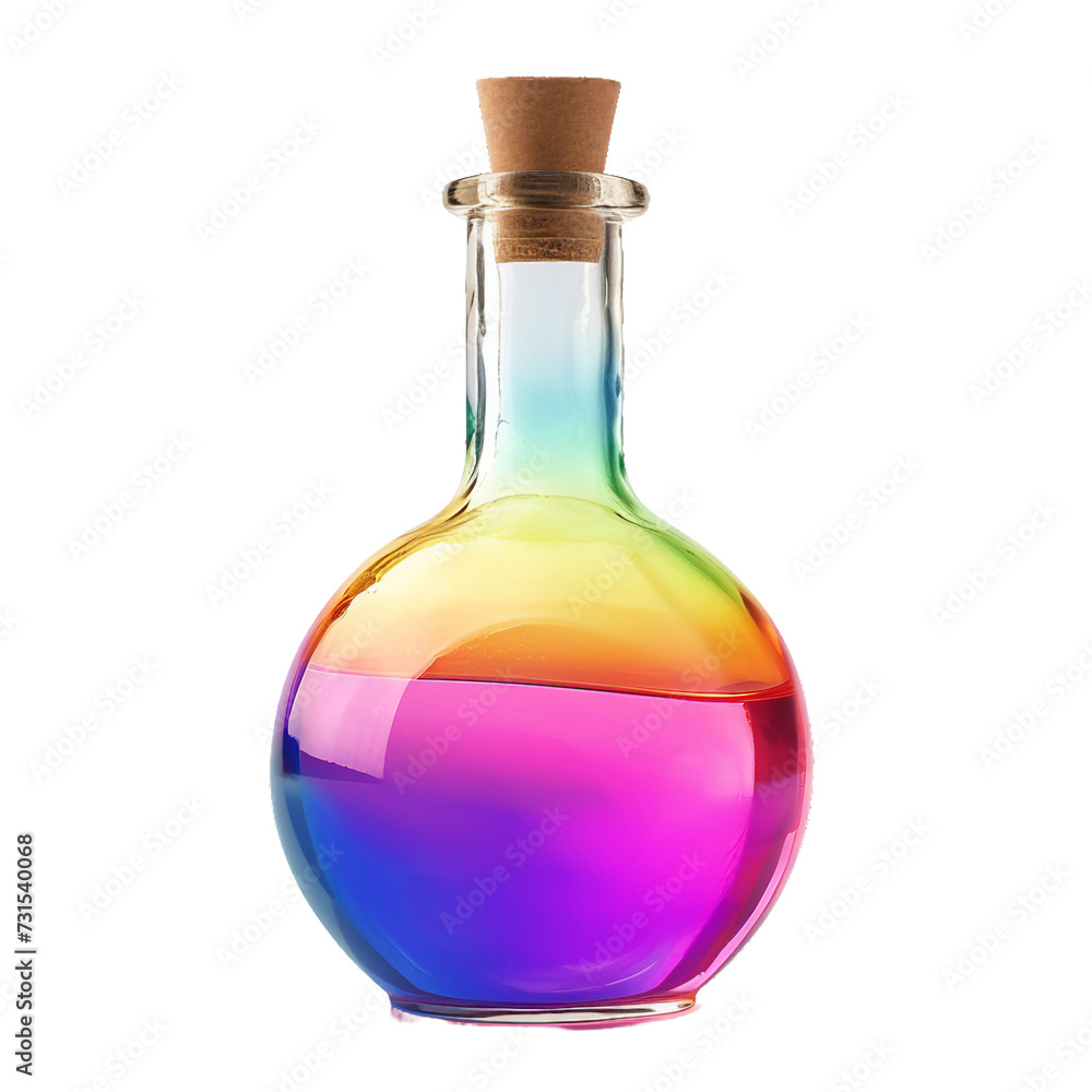 colorful potion, isolated object, transparent background. colorful potion, isolated object, transparent background.
